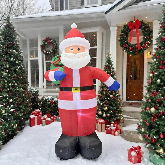 🆕8FT Christmas Inflatables Santa with Gift Bag Built-in LED Outdoor Decoration - Picture 5 of 11